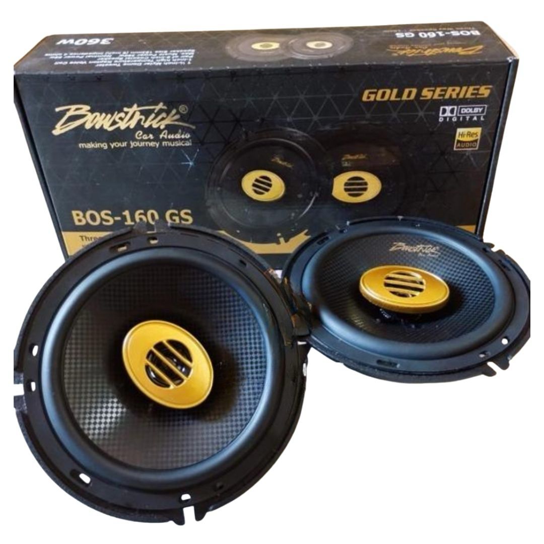 Bowstrick BOS-160 GS Gold Series Coaxial Car Speakers - Pair