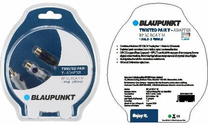 Blaupunkt BP LC RCA Y M Connector (1 Male - 2 Female - OFC)