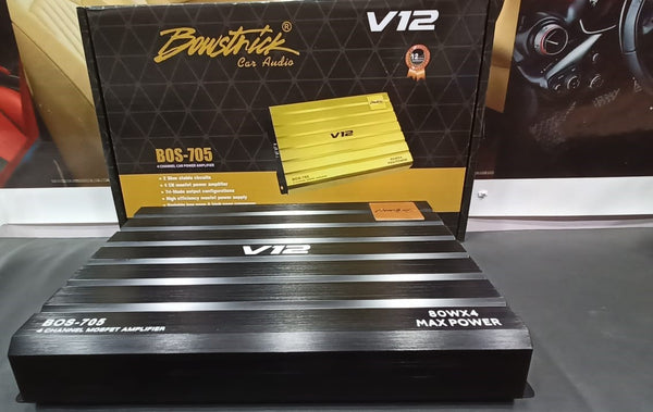 Bowstrick BOS-705 V12 4-Channel Car Amplifier